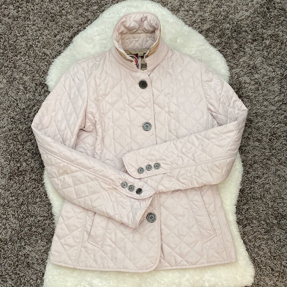 Blush pink Burberry quilted Coat - Picture 16 of 17